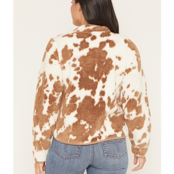 Shyanne Roberta Polar Fleece Quarter Snap Jacket ❤️ NWT Color Coffee - Picture 4 of 8